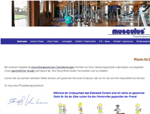 Tablet Screenshot of musculus-physiotherapiezentrum.de